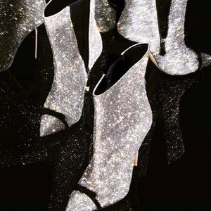 MARCO DE VINCENZO crystal booties black bow
